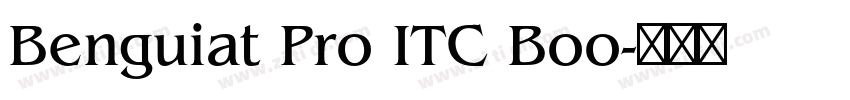 Benguiat Pro ITC Boo字体转换